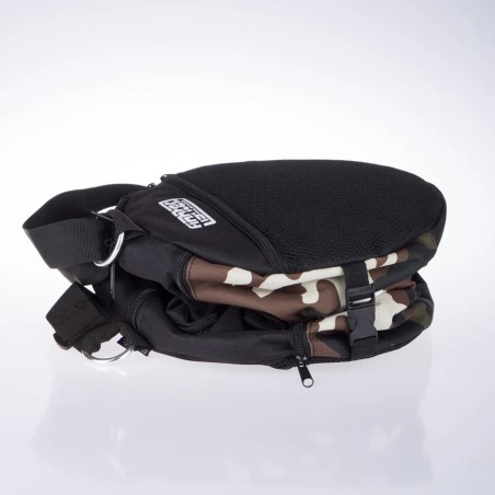 Sac à bandoulière rond Fighter - noir/camouflage