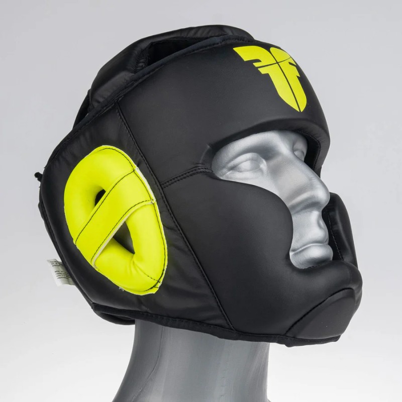 Casque de combat Fighter Sparring - noir/jaune fluo