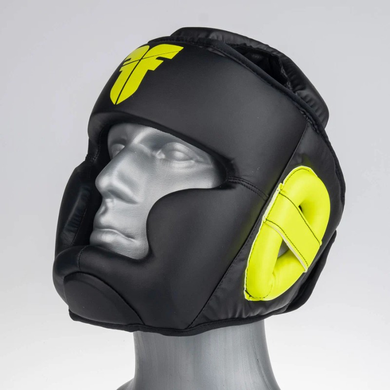 Casque de combat Fighter Sparring - noir/jaune fluo
