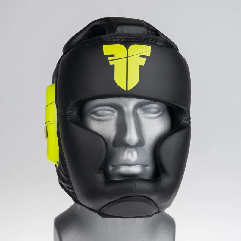 Casque de combat Fighter Sparring - noir/jaune fluo