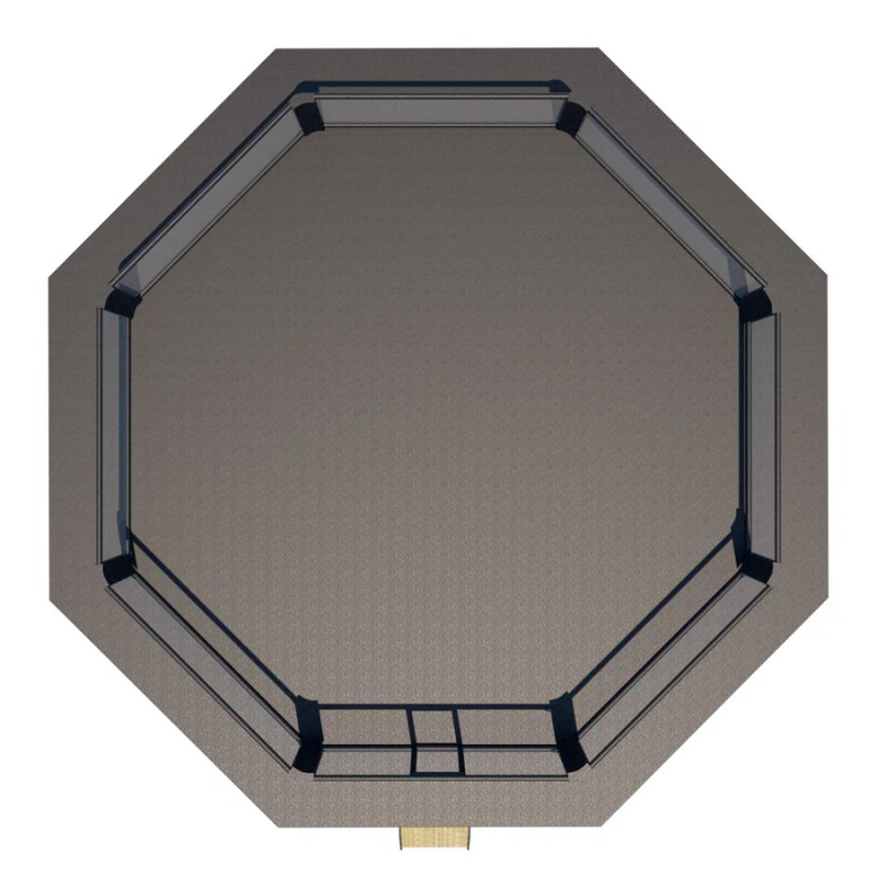 Cage de compétition MMA 7x7m + 1m de trottoir - noir