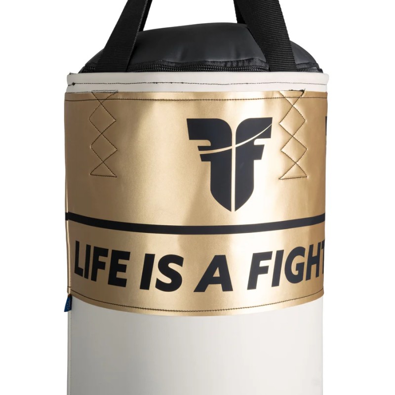 Sac de boxe Fighter Fitness 120 à 150 cm, noir/blanc
