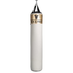 Sac de boxe Fighter Fitness 120 à 150 cm, noir/blanc