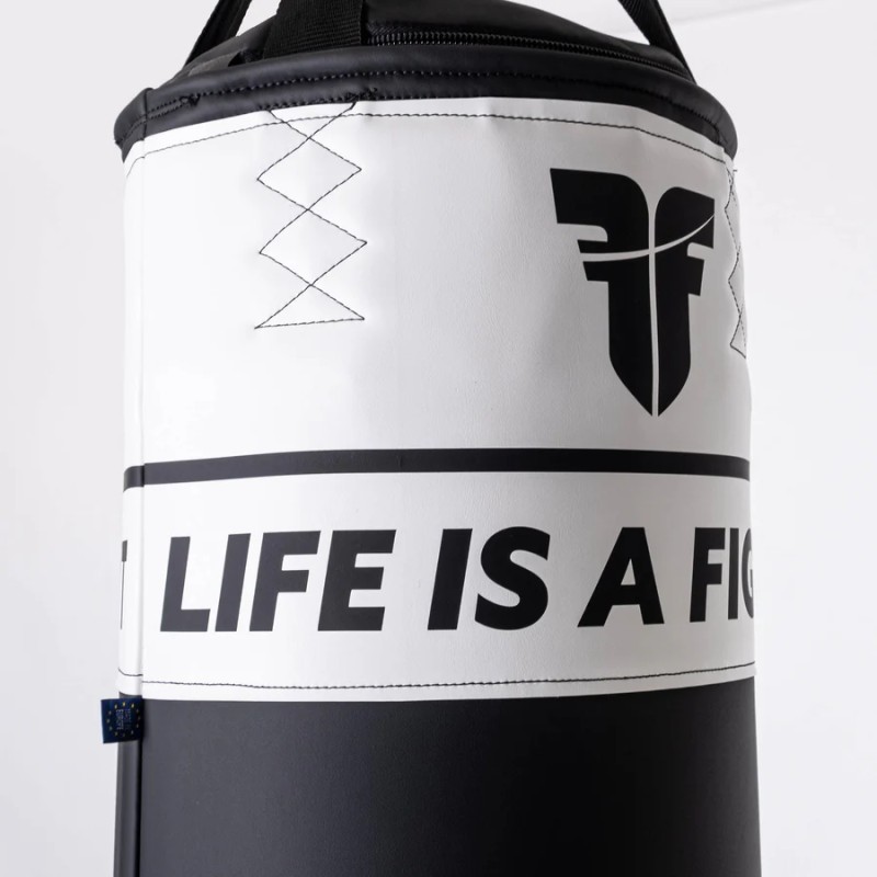 Sac de boxe Fighter Fitness 120 à 150 cm, noir/blanc