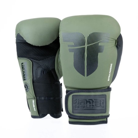 Gants de boxe Fighter Secure Fit - noir/or