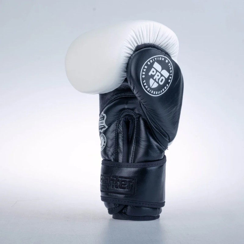 Gants de boxe Fighter Pro - blancs, FBG-PRO-001
