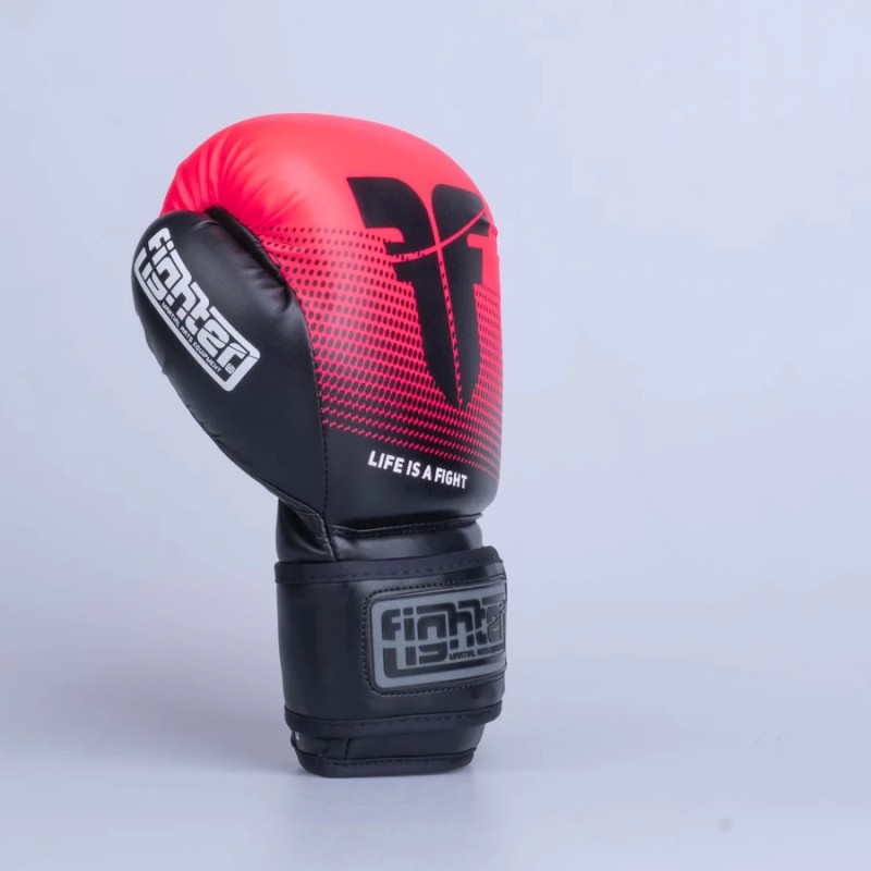 Gants de boxe Fighter Training PU - noir/or, FBG-TRP-001