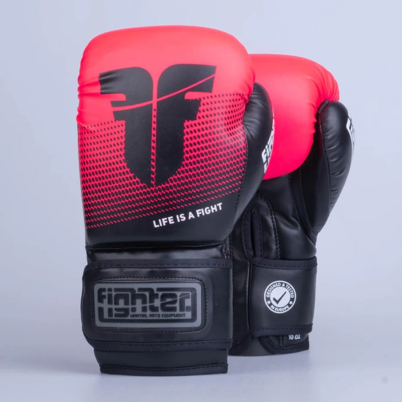 Gants de boxe Fighter Training PU - noir/or, FBG-TRP-001