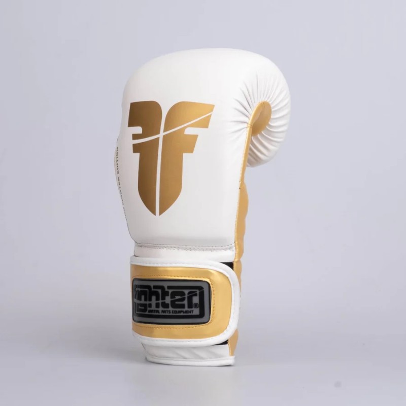 Gants de boxe Fighter Training PU - noir/or, FBG-TRP-001