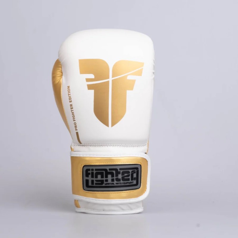 Gants de boxe Fighter Training PU - noir/or, FBG-TRP-001