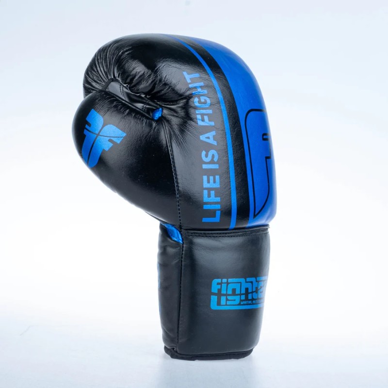Gants de boxe de compétition Fighter - bleu, FBGF-002BL