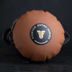 Cible ronde rétro pour combattant - marron