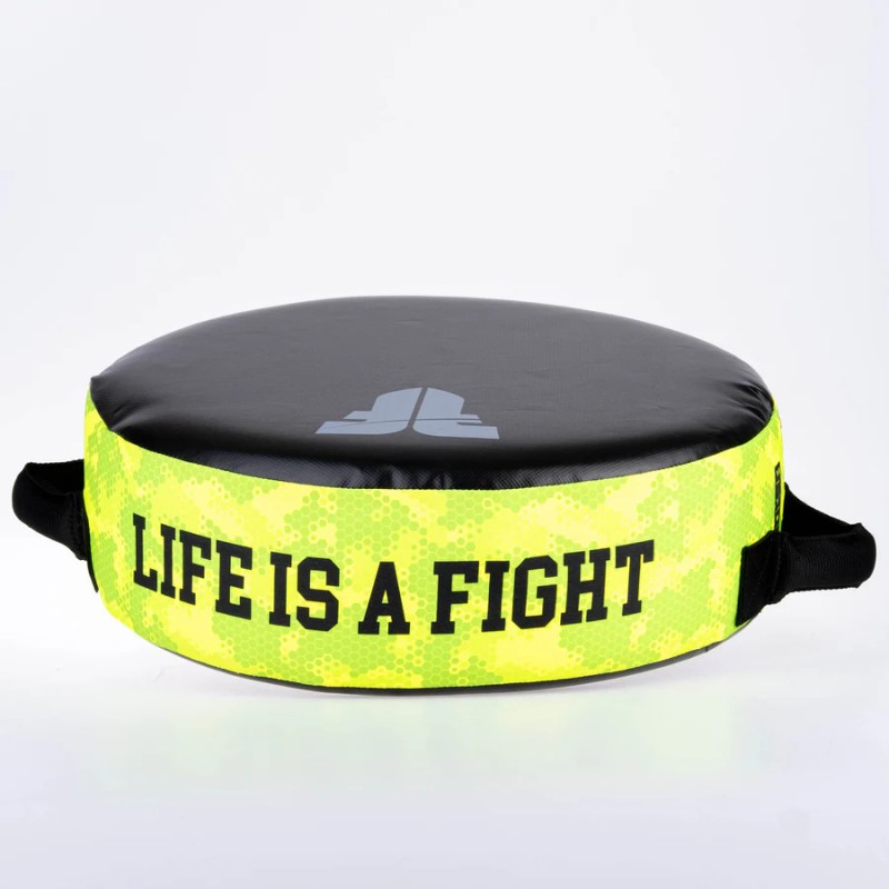 Bouclier rond de combat – La vie est un combat – Camouflage vert, FKSH-31