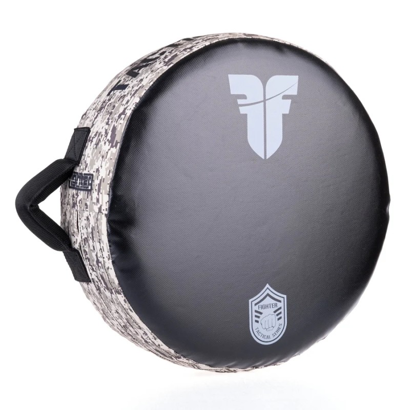 Bouclier rond de combat – La vie est un combat – Camouflage vert, FKSH-31