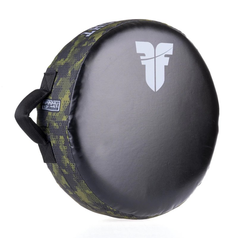 Bouclier rond de combat – La vie est un combat – Camouflage vert, FKSH-31