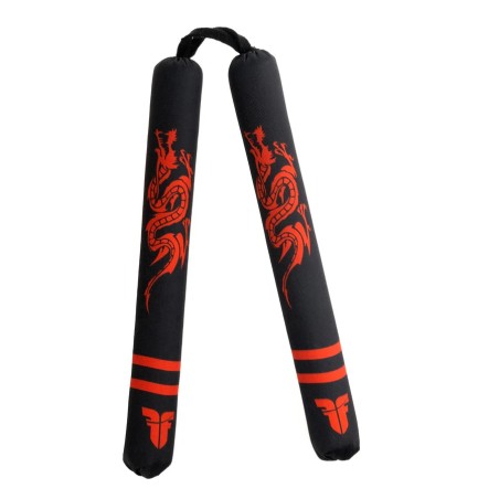 Nunchaku souple de combat - Dragon - jaune