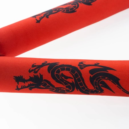 Nunchaku souple de combat - Dragon - jaune
