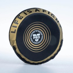 Bouclier rond Fighter Pro, petit format, noir/or, FSMPR-001-BG