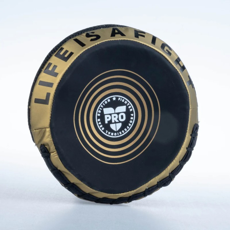Bouclier rond Fighter Pro, petit format, noir/or, FSMPR-001-BG