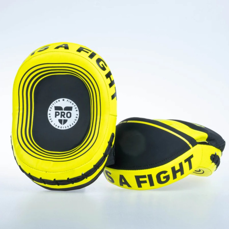 Bouclier ovale Fighter Pro, petit format, noir/néon, FSMPR-002-NB