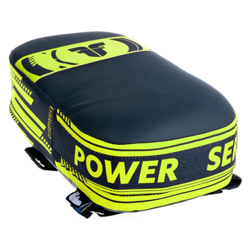 Bouclier de combat thaïlandais MAXI - Série Power - noir/jaune fluo