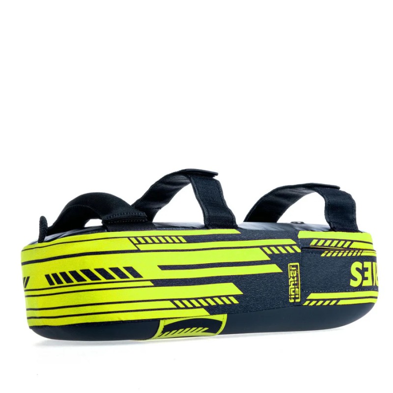 Bouclier de combat thaïlandais MAXI - Série Power - noir/jaune fluo