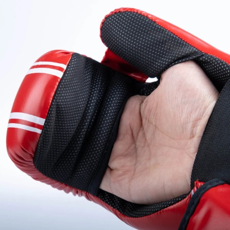 Gants de combat ouverts à rayures - Édition SGP - rouge
