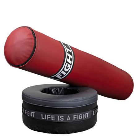 Sac de boxe autoportant Fighter EASY-noir/rouge
