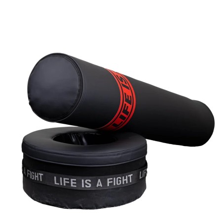 Sac de boxe autoportant Fighter EASY-noir/rouge