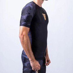 Rashguard de combat Samurai à manches courtes - noir/or, FRSG-SAM-01-SS