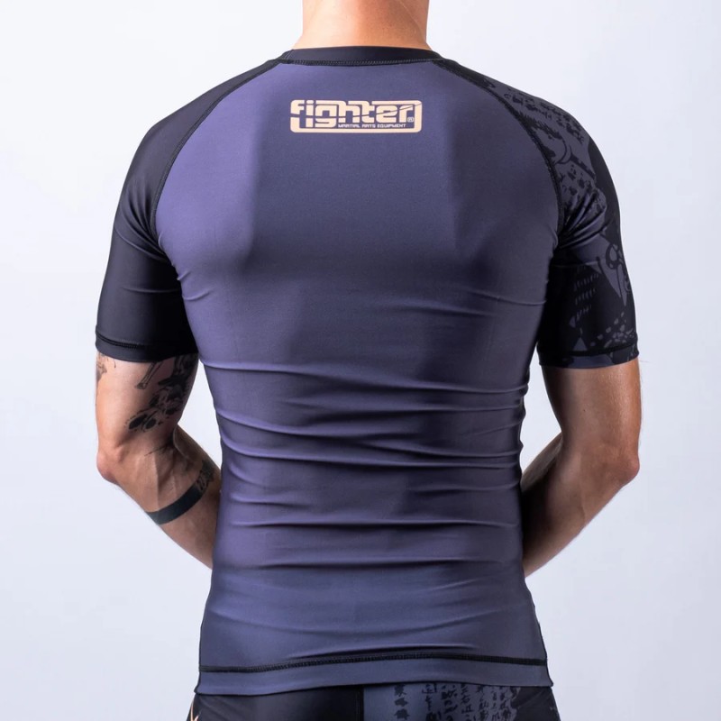 Rashguard de combat Samurai à manches courtes - noir/or, FRSG-SAM-01-SS