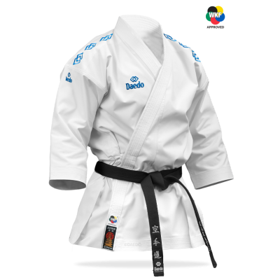 Karategi / Kimono Kata Compétition "Bunkai" – 1 Veste Broderie Bleue, 1 Pantalon, 40 % Polyester, 60 % Coton | Artsmartiaux.fr