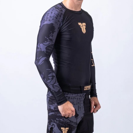 Rashguard de combat Samurai à manches longues - noir/or, FRSG-SAM-01-LS