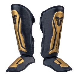 Fighter Thai Ergo Shin Guards - Noir/Or