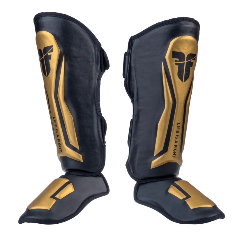 Fighter Thai Ergo Shin Guards - Noir/Or
