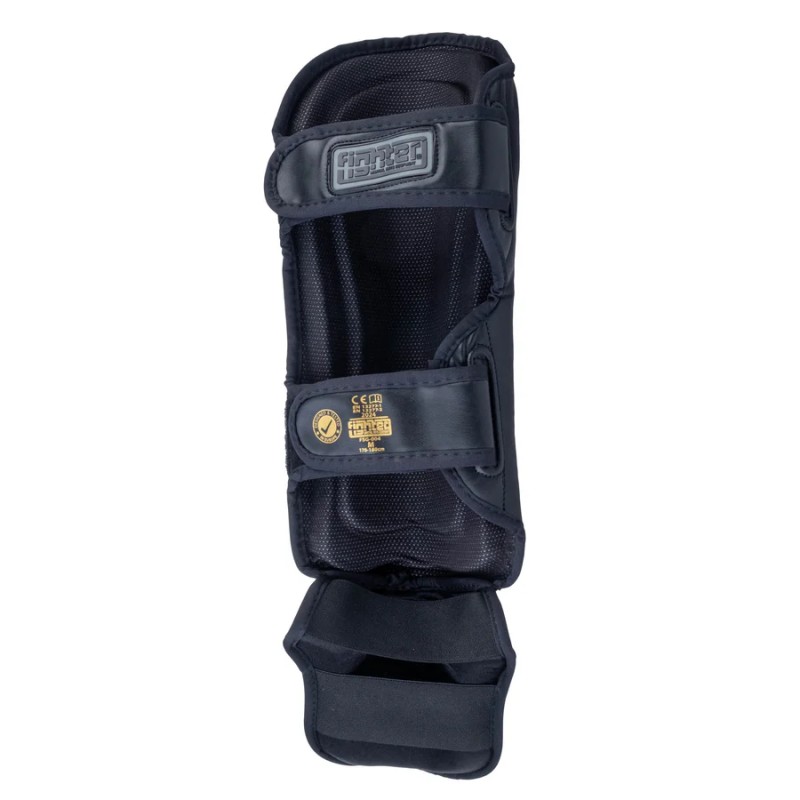 Fighter Thai Ergo Shin Guards - Noir/Or