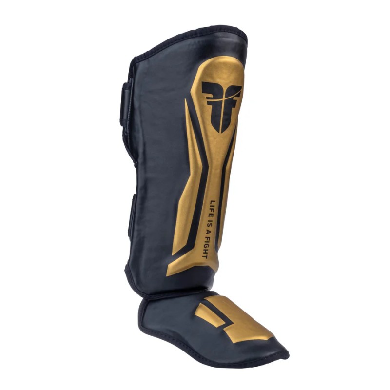 Fighter Thai Ergo Shin Guards - Noir/Or