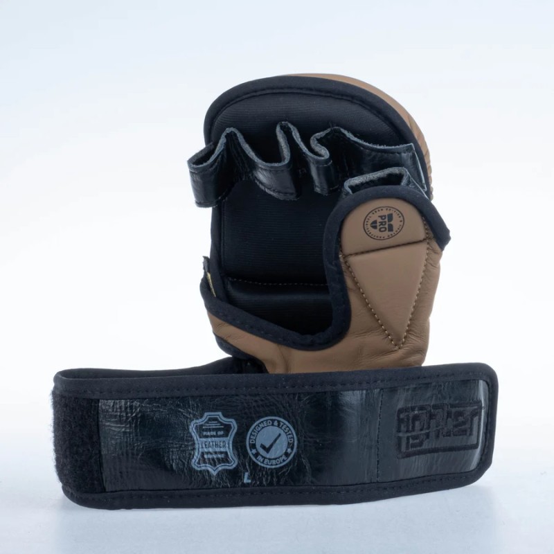 Gants Fighter MMA Pro - noir/marron, FMGL-PRO-00