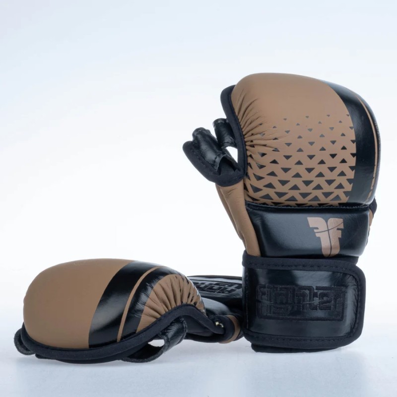 Gants Fighter MMA Pro - noir/marron, FMGL-PRO-00