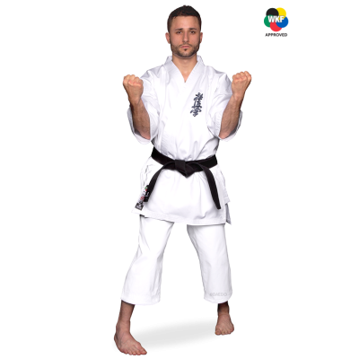 Karategi / Kimono Shodan Kyokushinkai – 65 % Coton, 35 % Polyester, Tailles 000-8 | Artsmartiaux.fr